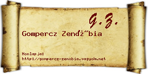 Gompercz Zenóbia névjegykártya